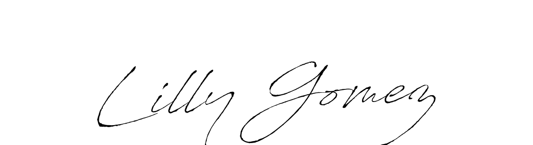 Use a signature maker to create a handwritten signature online. With this signature software, you can design (Antro_Vectra) your own signature for name Lilly Gomez. Lilly Gomez signature style 6 images and pictures png