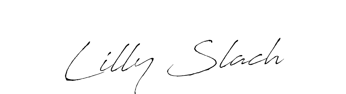 Make a beautiful signature design for name Lilly Slach. With this signature (Antro_Vectra) style, you can create a handwritten signature for free. Lilly Slach signature style 6 images and pictures png