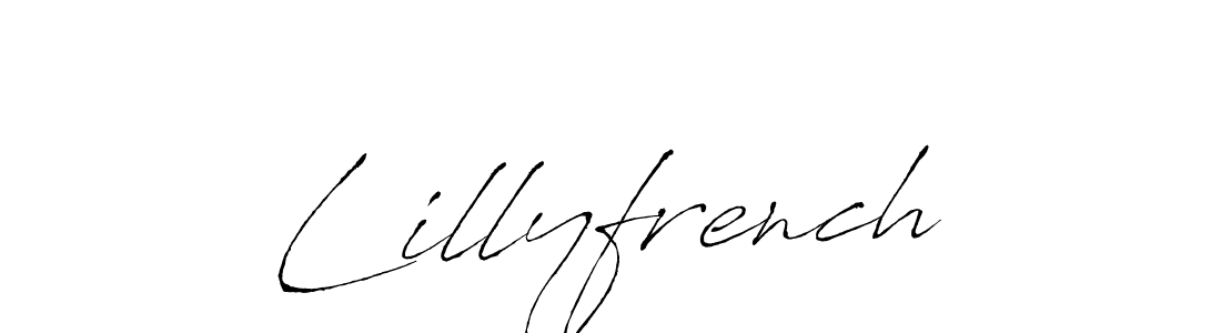 You should practise on your own different ways (Antro_Vectra) to write your name (Lillyfrench) in signature. don't let someone else do it for you. Lillyfrench signature style 6 images and pictures png