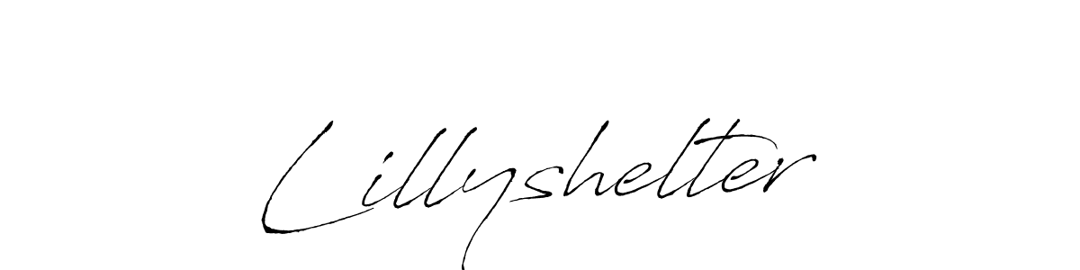 How to make Lillyshelter signature? Antro_Vectra is a professional autograph style. Create handwritten signature for Lillyshelter name. Lillyshelter signature style 6 images and pictures png