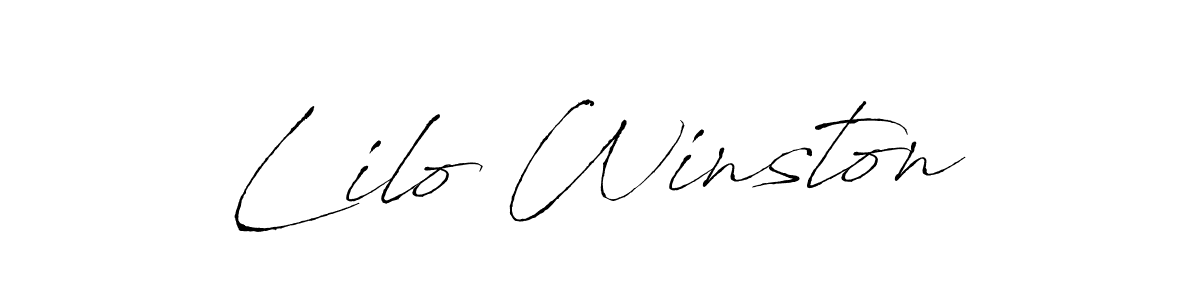 Use a signature maker to create a handwritten signature online. With this signature software, you can design (Antro_Vectra) your own signature for name Lilo Winston. Lilo Winston signature style 6 images and pictures png