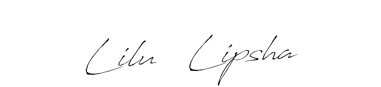 How to make Lilu   Lipsha signature? Antro_Vectra is a professional autograph style. Create handwritten signature for Lilu   Lipsha name. Lilu   Lipsha signature style 6 images and pictures png