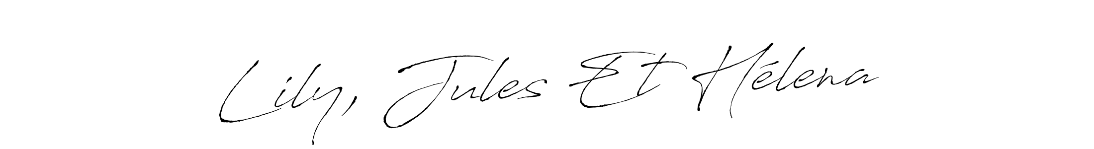 This is the best signature style for the Lily, Jules Et Hélena name. Also you like these signature font (Antro_Vectra). Mix name signature. Lily, Jules Et Hélena signature style 6 images and pictures png