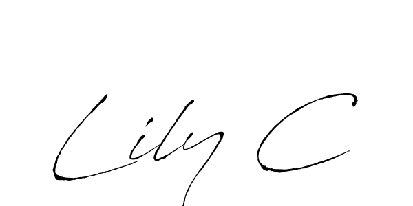 How to make Lily C name signature. Use Antro_Vectra style for creating short signs online. This is the latest handwritten sign. Lily C signature style 6 images and pictures png