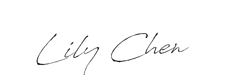 How to make Lily Chen name signature. Use Antro_Vectra style for creating short signs online. This is the latest handwritten sign. Lily Chen signature style 6 images and pictures png