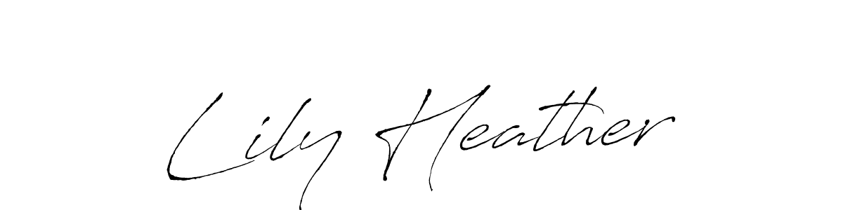 Similarly Antro_Vectra is the best handwritten signature design. Signature creator online .You can use it as an online autograph creator for name Lily Heather. Lily Heather signature style 6 images and pictures png