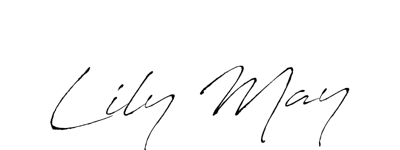 You should practise on your own different ways (Antro_Vectra) to write your name (Lily May) in signature. don't let someone else do it for you. Lily May signature style 6 images and pictures png