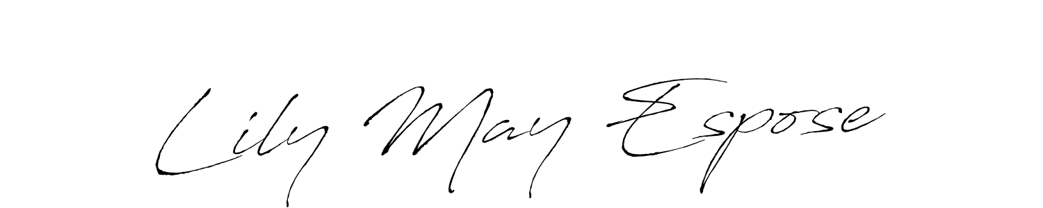 Also we have Lily May Espose name is the best signature style. Create professional handwritten signature collection using Antro_Vectra autograph style. Lily May Espose signature style 6 images and pictures png