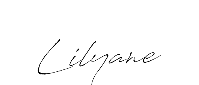 Design your own signature with our free online signature maker. With this signature software, you can create a handwritten (Antro_Vectra) signature for name Lilyane. Lilyane signature style 6 images and pictures png