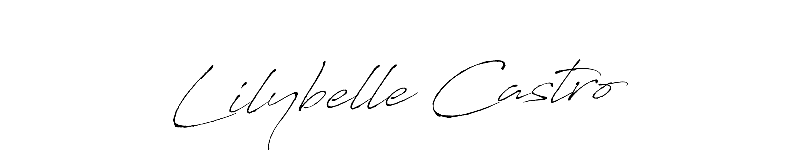 How to make Lilybelle Castro signature? Antro_Vectra is a professional autograph style. Create handwritten signature for Lilybelle Castro name. Lilybelle Castro signature style 6 images and pictures png
