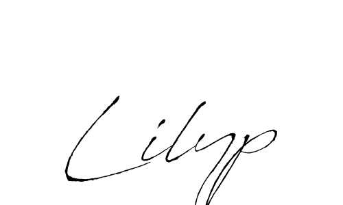 Antro_Vectra is a professional signature style that is perfect for those who want to add a touch of class to their signature. It is also a great choice for those who want to make their signature more unique. Get Lilyp name to fancy signature for free. Lilyp signature style 6 images and pictures png