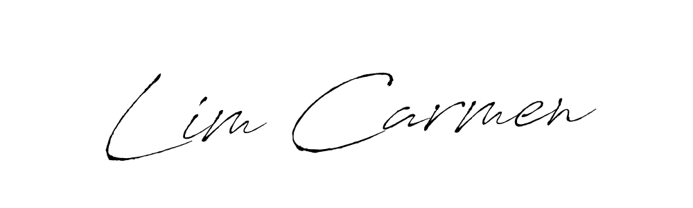 Also we have Lim Carmen name is the best signature style. Create professional handwritten signature collection using Antro_Vectra autograph style. Lim Carmen signature style 6 images and pictures png