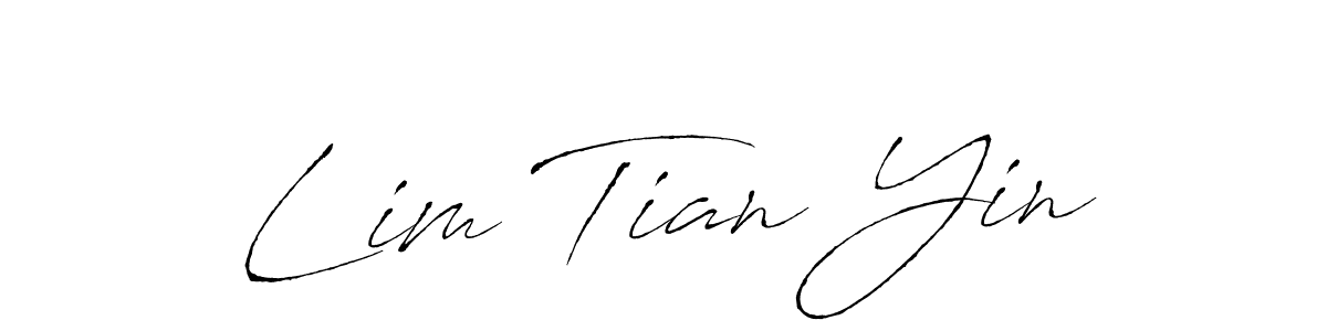 Lim Tian Yin stylish signature style. Best Handwritten Sign (Antro_Vectra) for my name. Handwritten Signature Collection Ideas for my name Lim Tian Yin. Lim Tian Yin signature style 6 images and pictures png