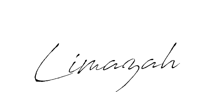 Use a signature maker to create a handwritten signature online. With this signature software, you can design (Antro_Vectra) your own signature for name Limazah. Limazah signature style 6 images and pictures png