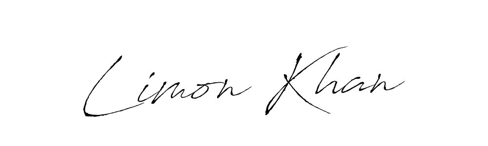 Design your own signature with our free online signature maker. With this signature software, you can create a handwritten (Antro_Vectra) signature for name Limon Khan. Limon Khan signature style 6 images and pictures png