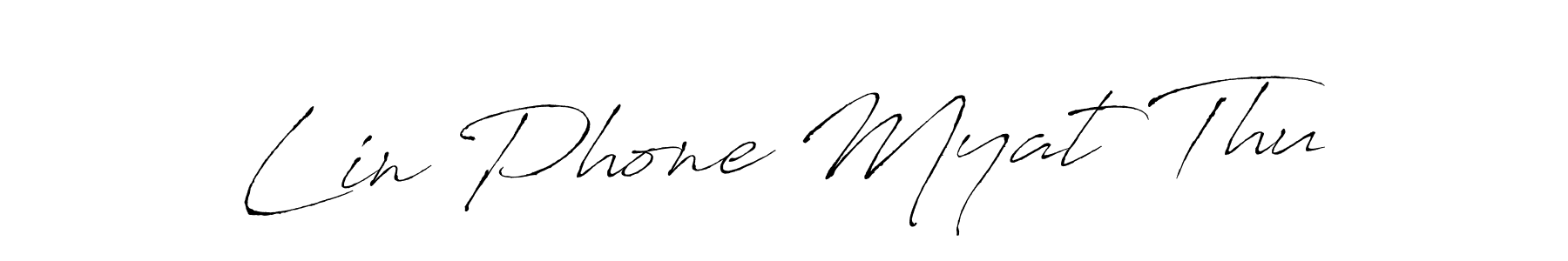 The best way (Antro_Vectra) to make a short signature is to pick only two or three words in your name. The name Lin Phone Myat Thu include a total of six letters. For converting this name. Lin Phone Myat Thu signature style 6 images and pictures png
