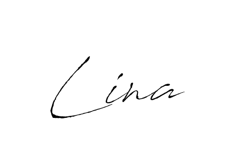 The best way (Antro_Vectra) to make a short signature is to pick only two or three words in your name. The name Lina  include a total of six letters. For converting this name. Lina  signature style 6 images and pictures png