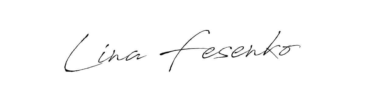 How to make Lina Fesenko signature? Antro_Vectra is a professional autograph style. Create handwritten signature for Lina Fesenko name. Lina Fesenko signature style 6 images and pictures png