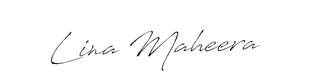 Antro_Vectra is a professional signature style that is perfect for those who want to add a touch of class to their signature. It is also a great choice for those who want to make their signature more unique. Get Lina Maheera name to fancy signature for free. Lina Maheera signature style 6 images and pictures png