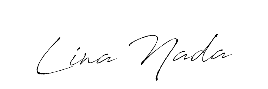 Also You can easily find your signature by using the search form. We will create Lina Nada name handwritten signature images for you free of cost using Antro_Vectra sign style. Lina Nada signature style 6 images and pictures png