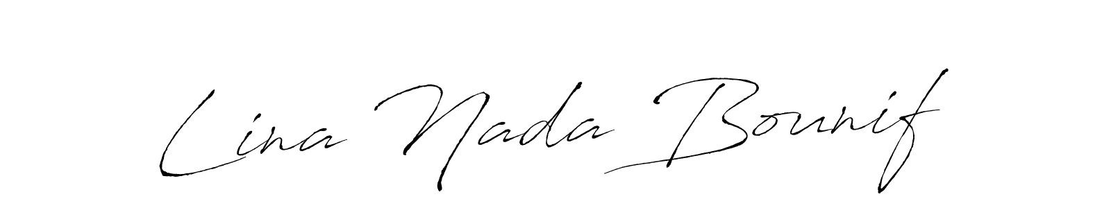 You can use this online signature creator to create a handwritten signature for the name Lina Nada Bounif. This is the best online autograph maker. Lina Nada Bounif signature style 6 images and pictures png