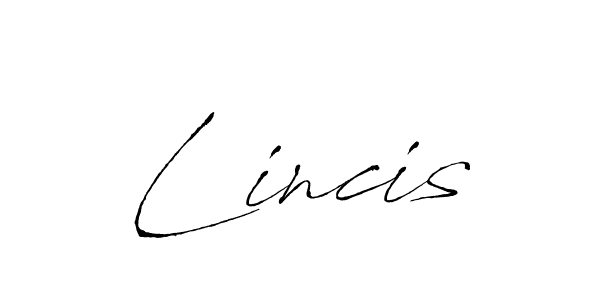 Create a beautiful signature design for name Lincis. With this signature (Antro_Vectra) fonts, you can make a handwritten signature for free. Lincis signature style 6 images and pictures png