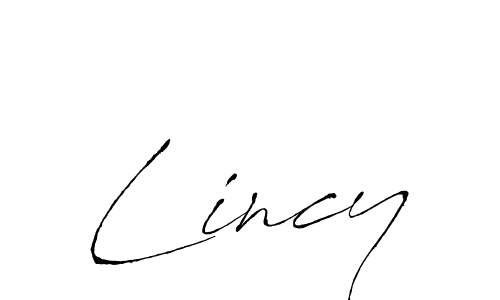 Lincy stylish signature style. Best Handwritten Sign (Antro_Vectra) for my name. Handwritten Signature Collection Ideas for my name Lincy. Lincy signature style 6 images and pictures png