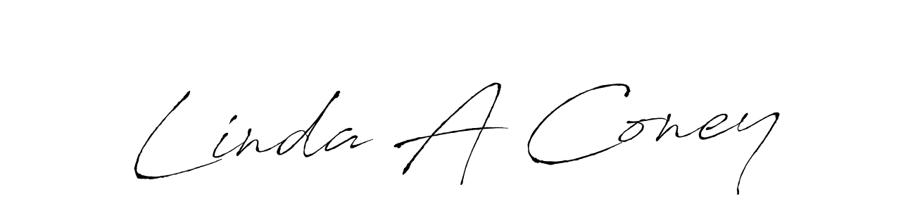 Create a beautiful signature design for name Linda A Coney. With this signature (Antro_Vectra) fonts, you can make a handwritten signature for free. Linda A Coney signature style 6 images and pictures png