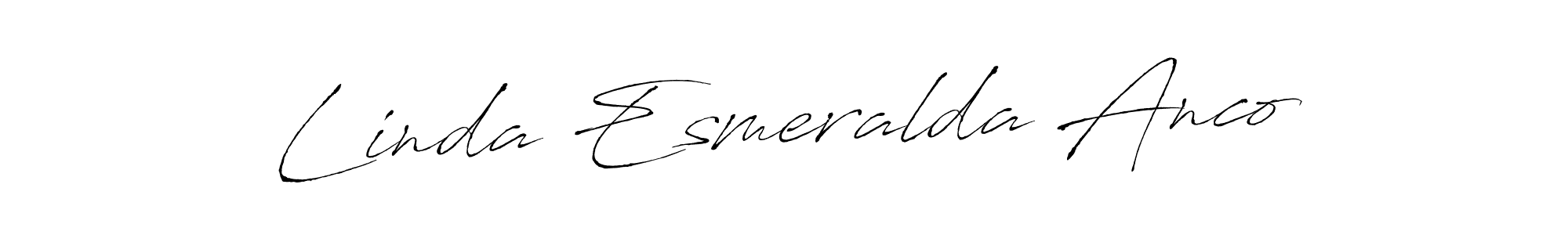 Make a beautiful signature design for name Linda Esmeralda Anco. With this signature (Antro_Vectra) style, you can create a handwritten signature for free. Linda Esmeralda Anco signature style 6 images and pictures png