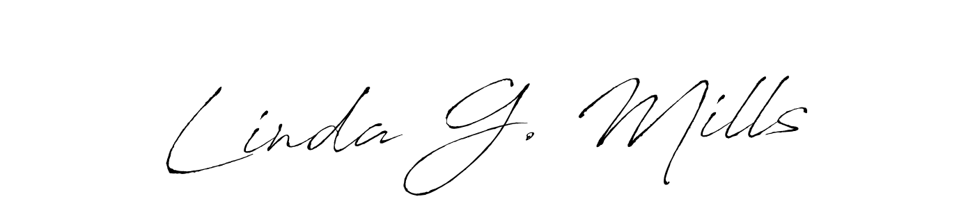 Make a beautiful signature design for name Linda G. Mills. With this signature (Antro_Vectra) style, you can create a handwritten signature for free. Linda G. Mills signature style 6 images and pictures png