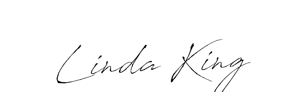 Linda King stylish signature style. Best Handwritten Sign (Antro_Vectra) for my name. Handwritten Signature Collection Ideas for my name Linda King. Linda King signature style 6 images and pictures png