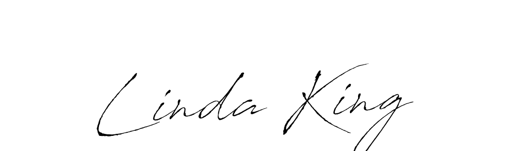 Linda King stylish signature style. Best Handwritten Sign (Antro_Vectra) for my name. Handwritten Signature Collection Ideas for my name Linda King. Linda King signature style 6 images and pictures png