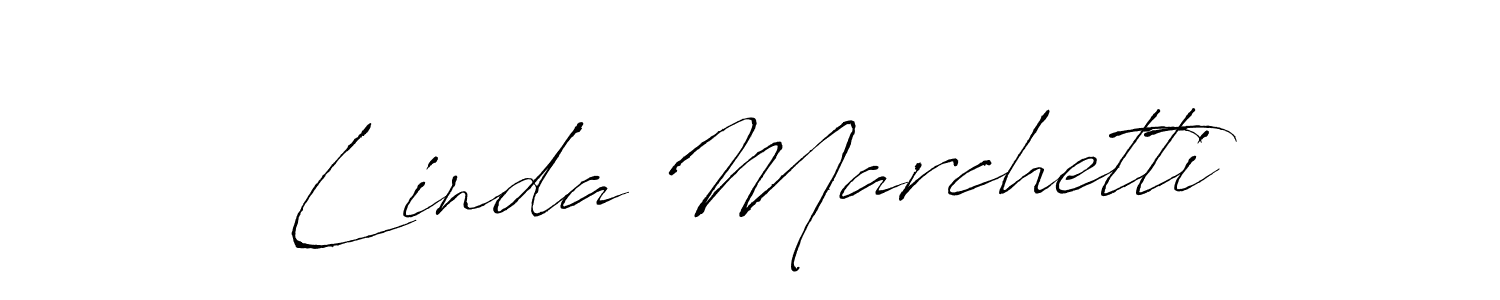 How to make Linda Marchetti name signature. Use Antro_Vectra style for creating short signs online. This is the latest handwritten sign. Linda Marchetti signature style 6 images and pictures png