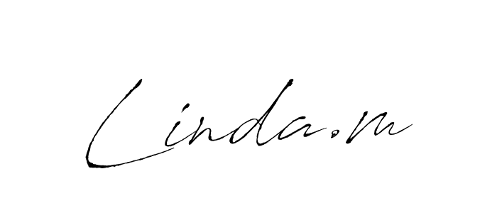 Design your own signature with our free online signature maker. With this signature software, you can create a handwritten (Antro_Vectra) signature for name Linda.m. Linda.m signature style 6 images and pictures png