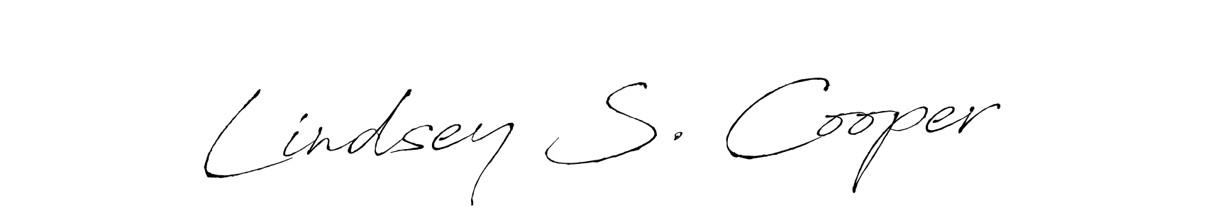 Make a beautiful signature design for name Lindsey S. Cooper. With this signature (Antro_Vectra) style, you can create a handwritten signature for free. Lindsey S. Cooper signature style 6 images and pictures png