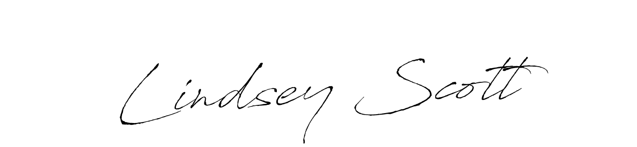 How to make Lindsey Scott name signature. Use Antro_Vectra style for creating short signs online. This is the latest handwritten sign. Lindsey Scott signature style 6 images and pictures png