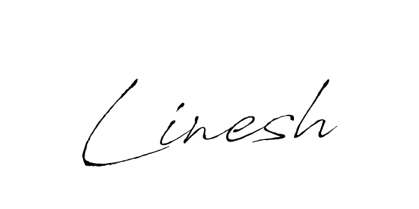 Use a signature maker to create a handwritten signature online. With this signature software, you can design (Antro_Vectra) your own signature for name Linesh. Linesh signature style 6 images and pictures png