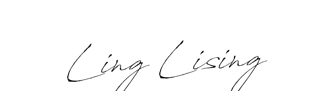 Ling Lising stylish signature style. Best Handwritten Sign (Antro_Vectra) for my name. Handwritten Signature Collection Ideas for my name Ling Lising. Ling Lising signature style 6 images and pictures png