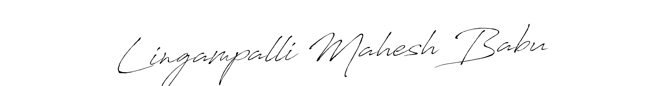 How to make Lingampalli Mahesh Babu name signature. Use Antro_Vectra style for creating short signs online. This is the latest handwritten sign. Lingampalli Mahesh Babu signature style 6 images and pictures png