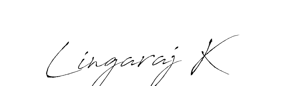 Make a beautiful signature design for name Lingaraj K. With this signature (Antro_Vectra) style, you can create a handwritten signature for free. Lingaraj K signature style 6 images and pictures png