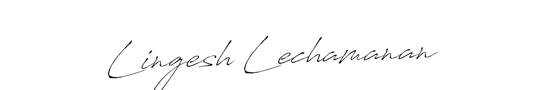 How to make Lingesh Lechamanan signature? Antro_Vectra is a professional autograph style. Create handwritten signature for Lingesh Lechamanan name. Lingesh Lechamanan signature style 6 images and pictures png