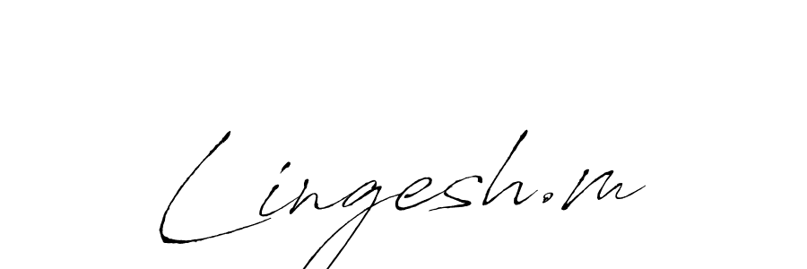 Antro_Vectra is a professional signature style that is perfect for those who want to add a touch of class to their signature. It is also a great choice for those who want to make their signature more unique. Get Lingesh.m name to fancy signature for free. Lingesh.m signature style 6 images and pictures png