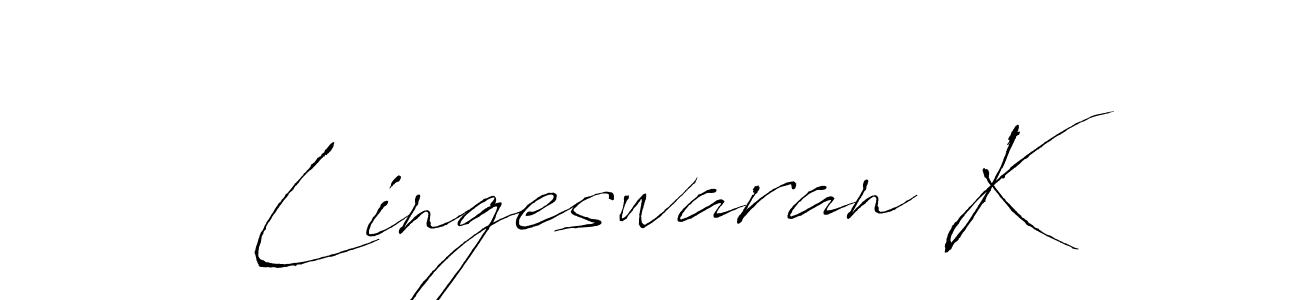 Make a beautiful signature design for name Lingeswaran K. With this signature (Antro_Vectra) style, you can create a handwritten signature for free. Lingeswaran K signature style 6 images and pictures png