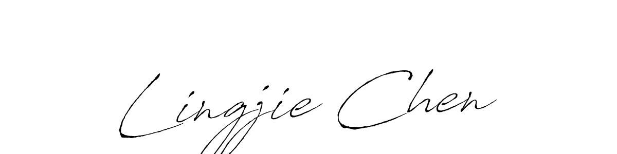 Create a beautiful signature design for name Lingjie Chen. With this signature (Antro_Vectra) fonts, you can make a handwritten signature for free. Lingjie Chen signature style 6 images and pictures png