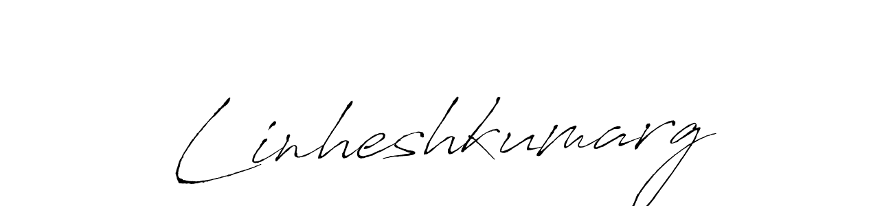 Create a beautiful signature design for name Linheshkumarg. With this signature (Antro_Vectra) fonts, you can make a handwritten signature for free. Linheshkumarg signature style 6 images and pictures png