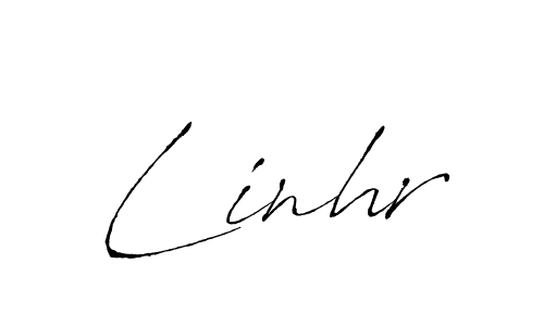 How to Draw Linhr signature style? Antro_Vectra is a latest design signature styles for name Linhr. Linhr signature style 6 images and pictures png