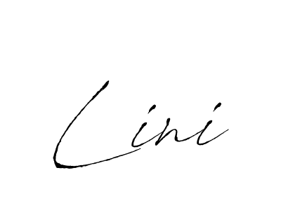 Lini stylish signature style. Best Handwritten Sign (Antro_Vectra) for my name. Handwritten Signature Collection Ideas for my name Lini. Lini signature style 6 images and pictures png