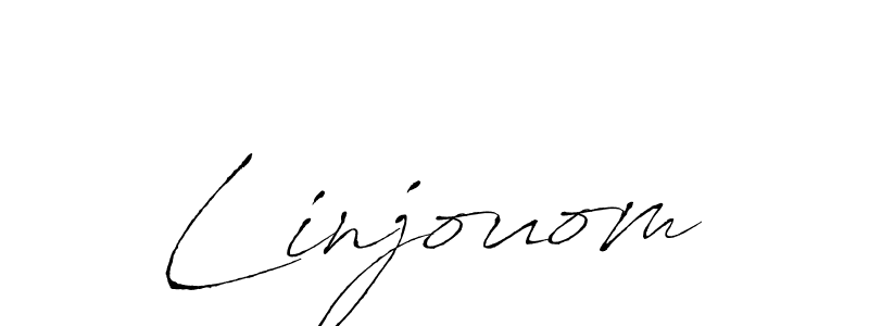 You should practise on your own different ways (Antro_Vectra) to write your name (Linjouom) in signature. don't let someone else do it for you. Linjouom signature style 6 images and pictures png