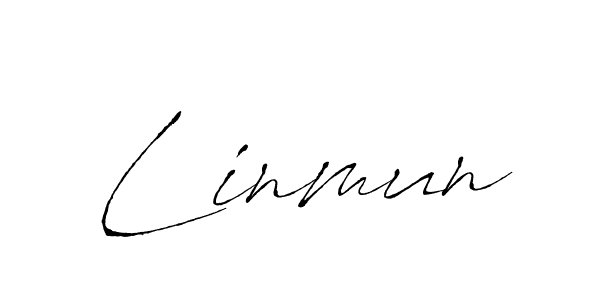 Linmun stylish signature style. Best Handwritten Sign (Antro_Vectra) for my name. Handwritten Signature Collection Ideas for my name Linmun. Linmun signature style 6 images and pictures png