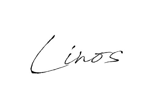 How to make Linos name signature. Use Antro_Vectra style for creating short signs online. This is the latest handwritten sign. Linos signature style 6 images and pictures png